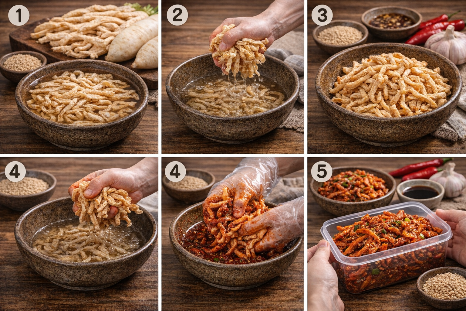 무우말랭이 담그는 과정