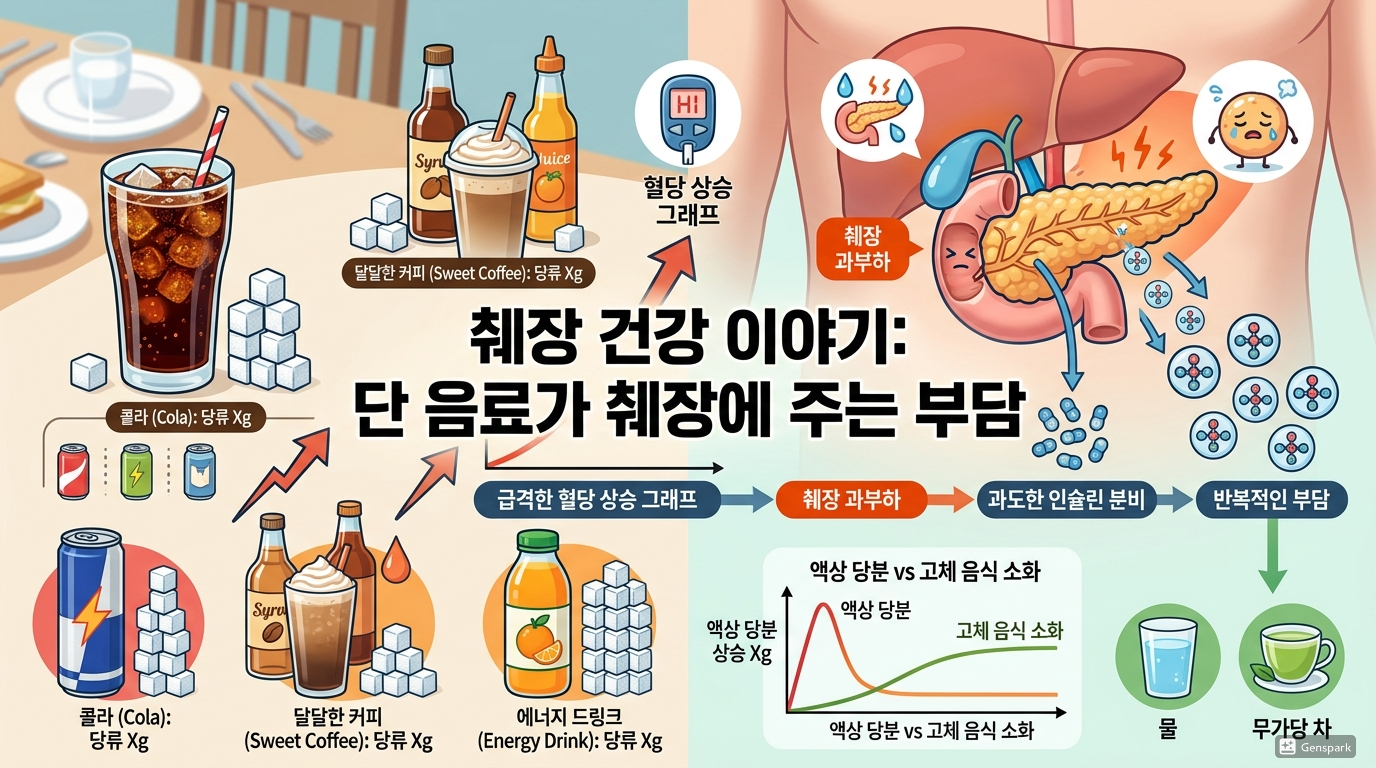 단 음료가 췌장에 주는 부담
