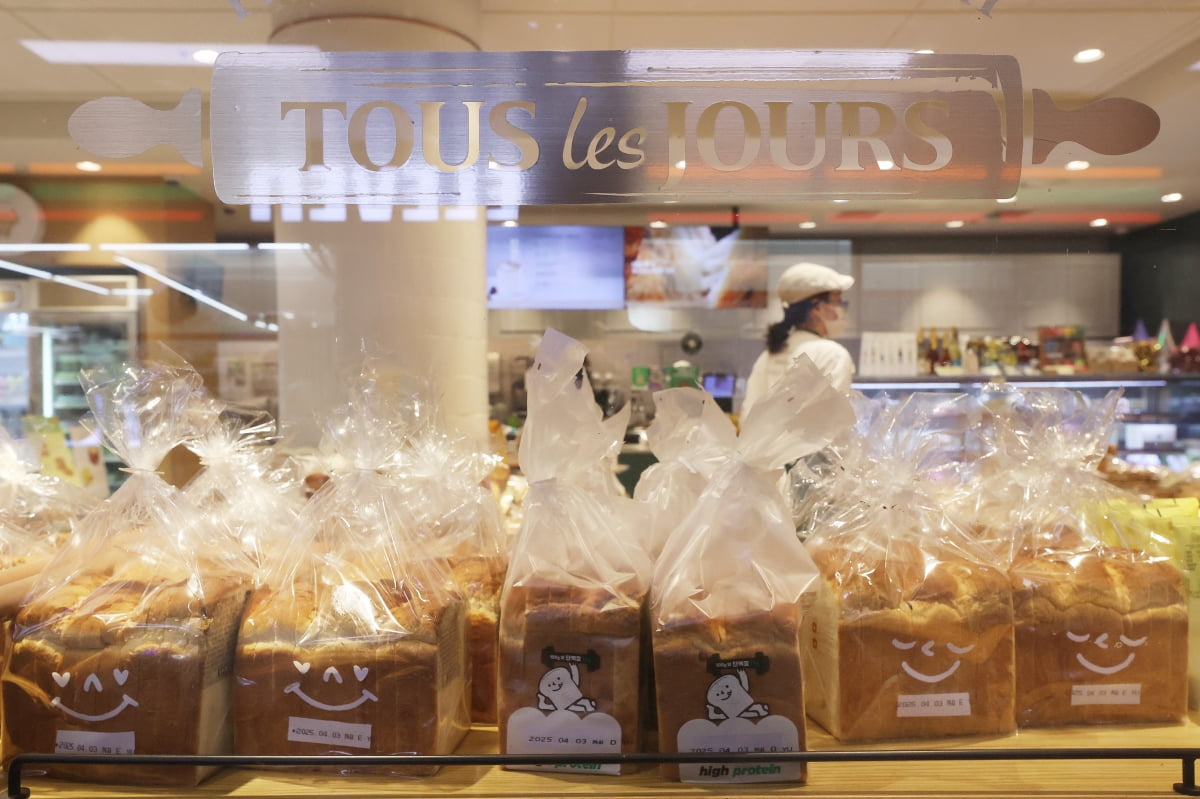 뚜레주르 매장에 진열되어 있는 식빵