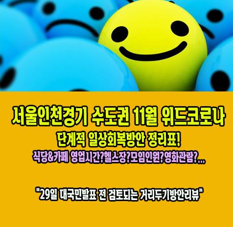 11월 수도권 위드코로나 회복방안