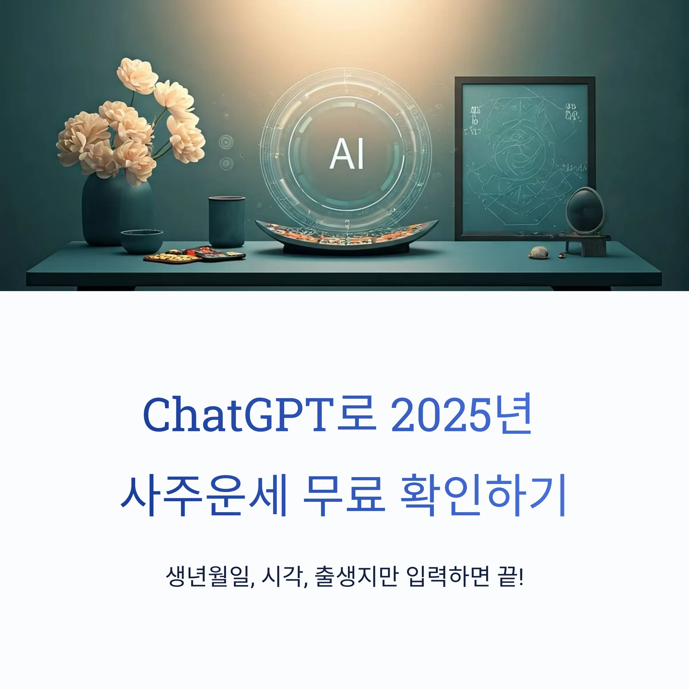 ChatGPT AI 사주 리포트 무료 생성법|운세·궁합까지 한 번에!