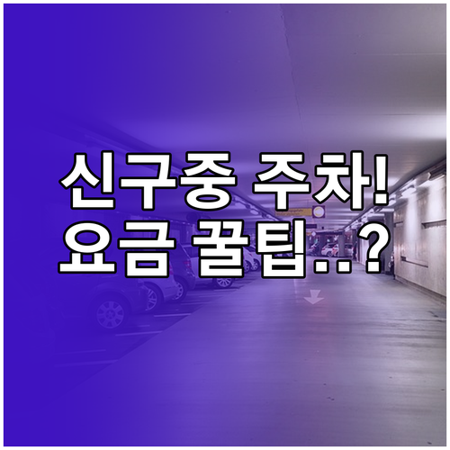 신구중학교 공영 주차장 이용 방법과 ..