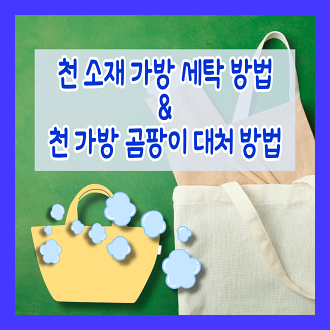 천 소재 가방 세탁 방법 및 천 가방 곰팡이 대처 방법