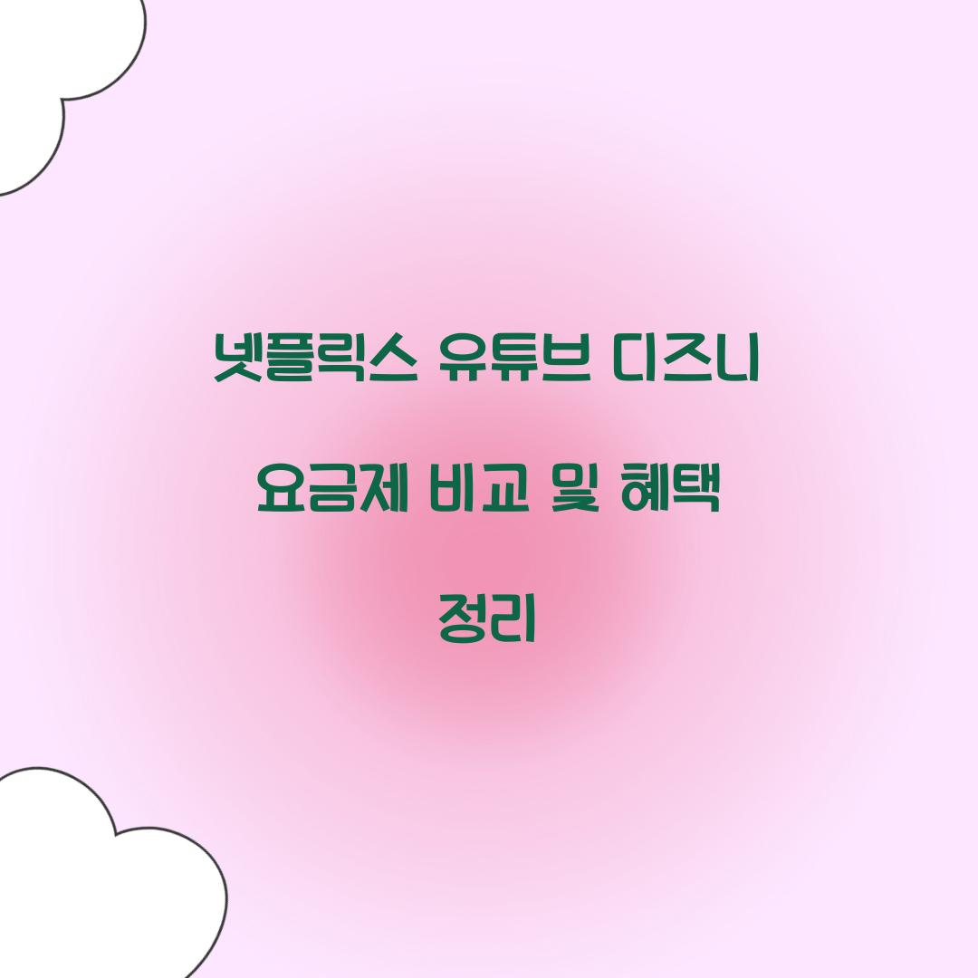 넷플릭스 유튜브 디즈니