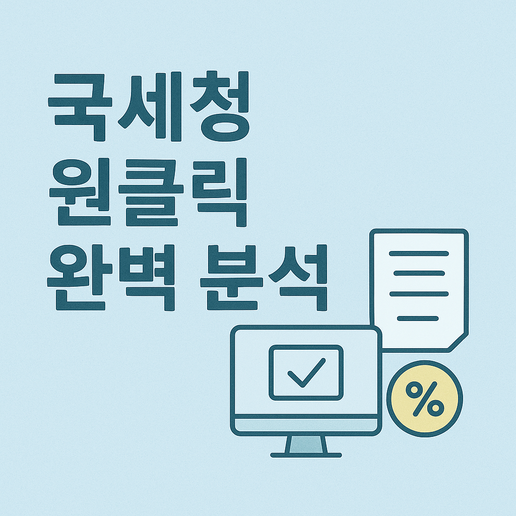 국세청 원클릭 세금 처리 종합소득세 외