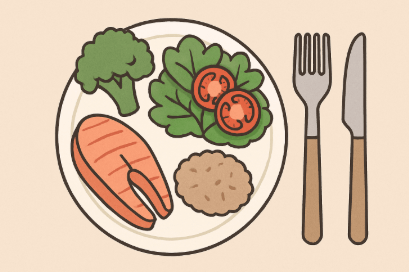 당뇨에 좋은 균형 잡힌 식단 이미지