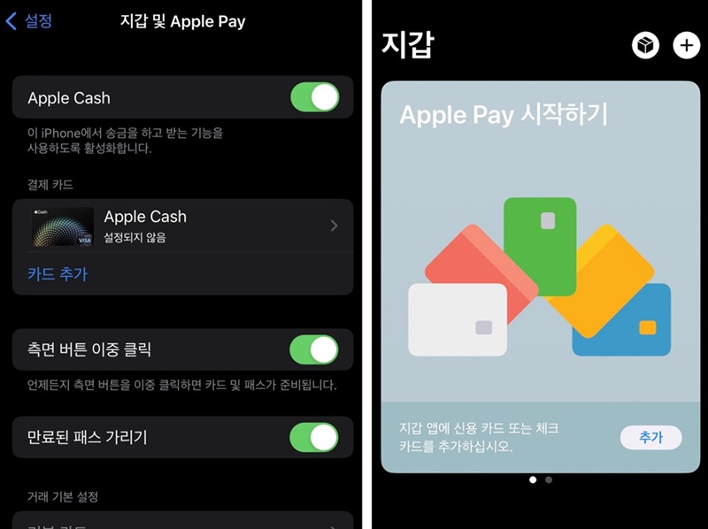 애플설정-애플캐쉬-활성화-설명
