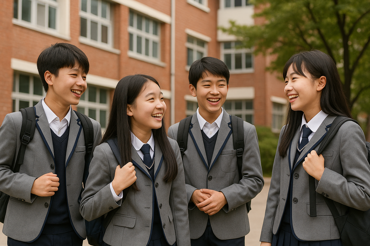한국의 중학생들의 사진