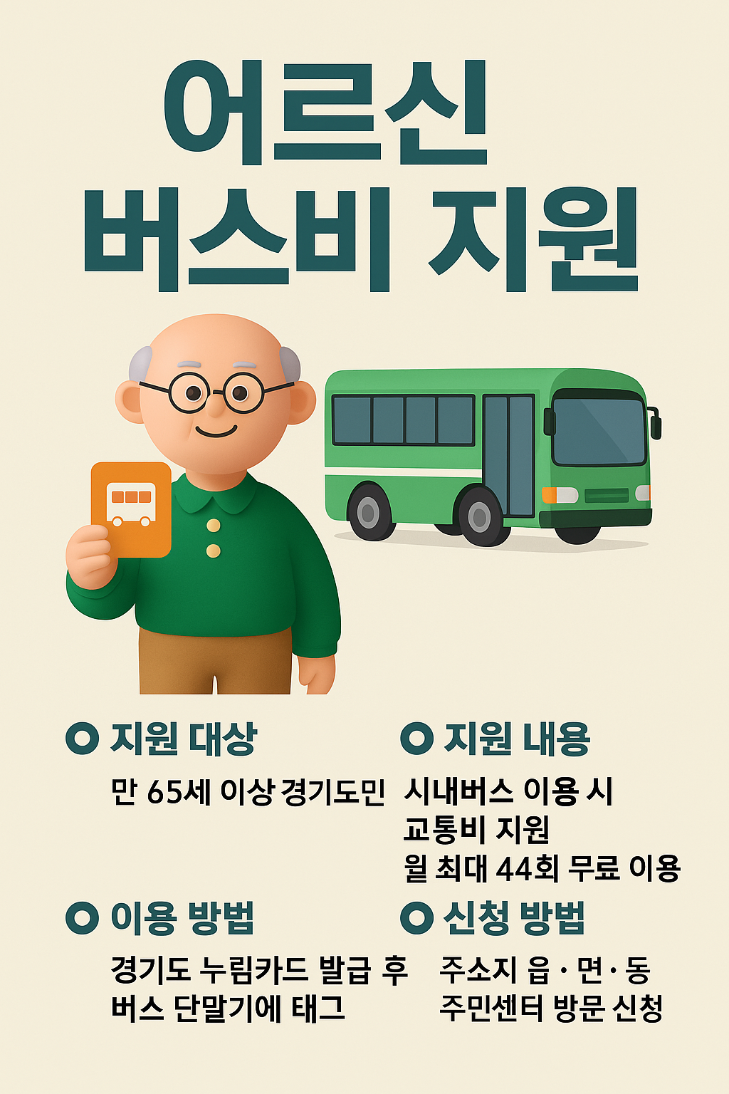 버스지원비 포스터