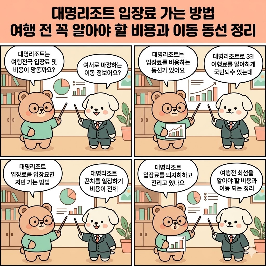 대명리조트 입장료 가는 방법 여행 전 꼭 알아야 할 비용과 이동 동선 정리
