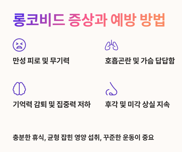 롱코비드 증상과 예방 방법