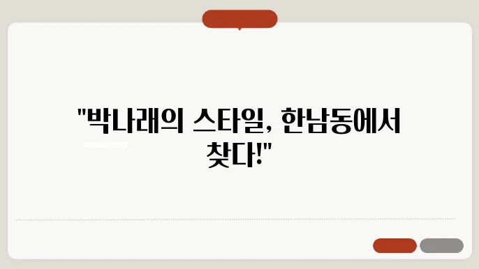 나혼산 박나래 옷가게 - 한남동 쇼룸 위치,가격 정보