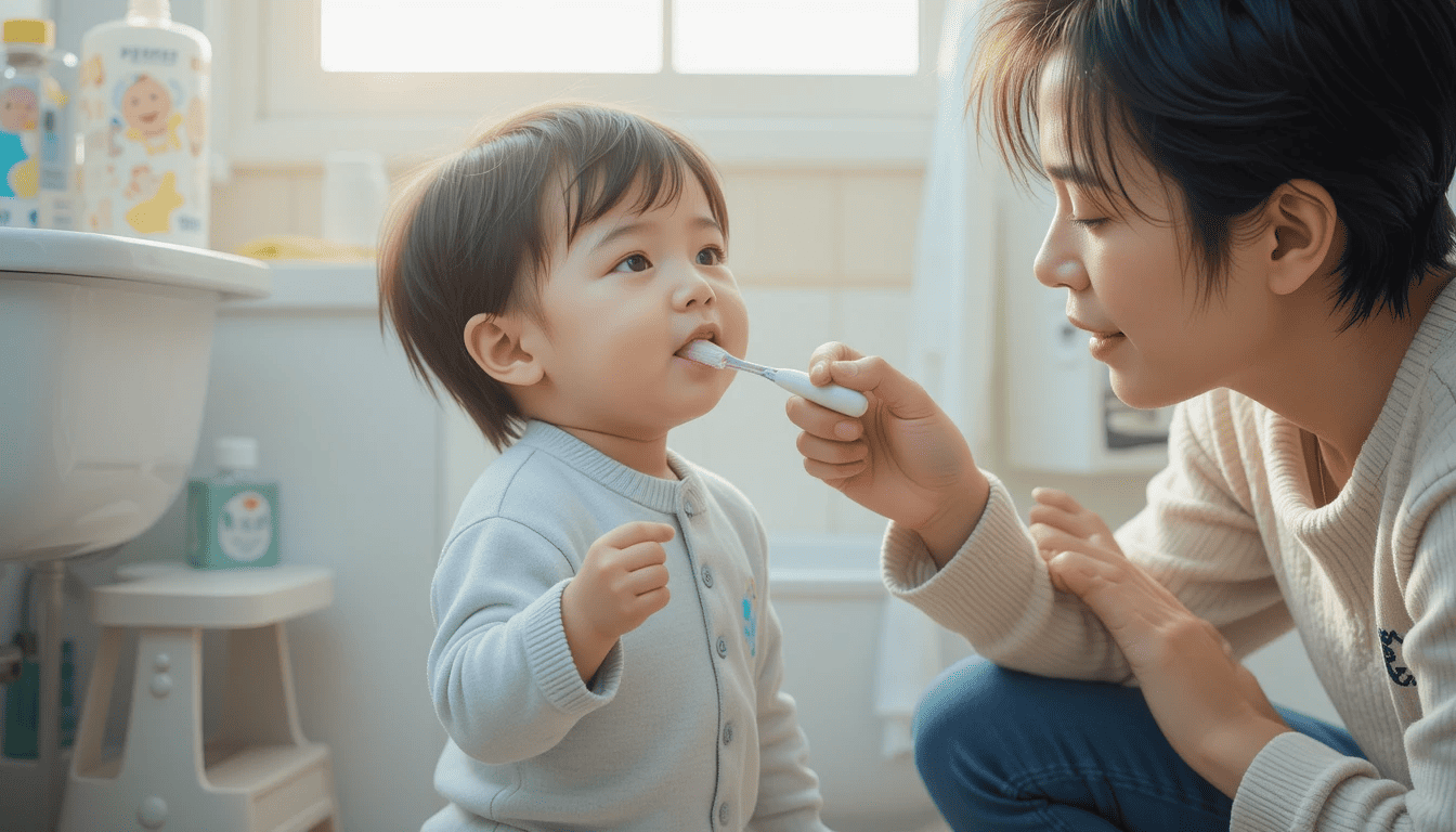 양치질 안하려는 아이 관련 사진