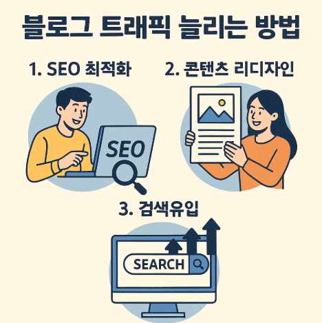 블로그 트래픽 늘리는 방법 3가지