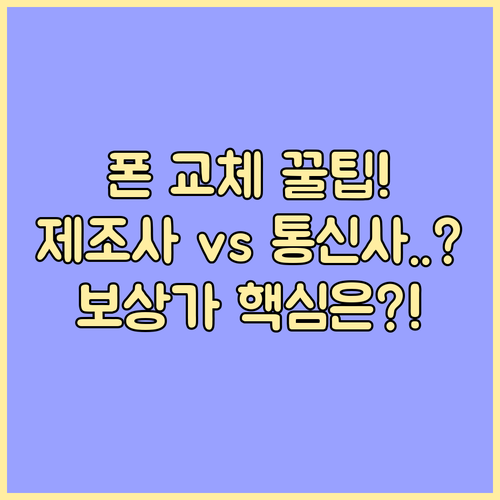 제조사 통신사 보상판매 장단점 비교 ..