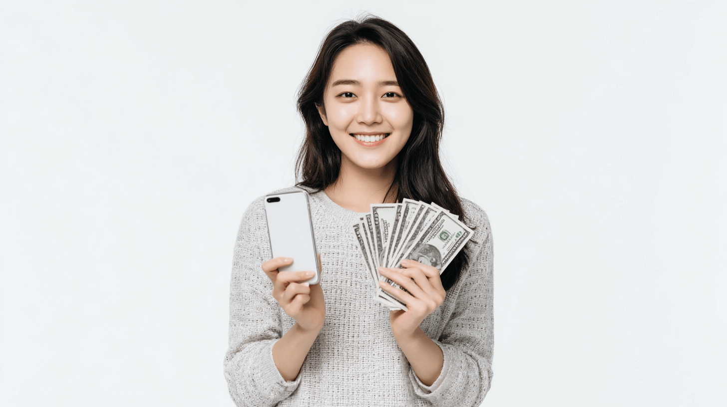 달러를-들고-있는-여성