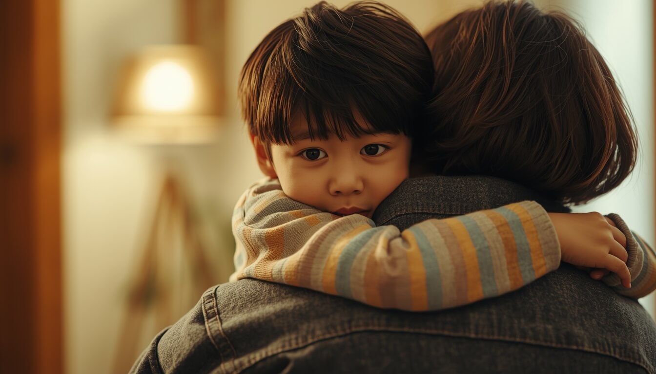 동생이 생긴 후 엄마 품을 찾는 4세 첫째 아이