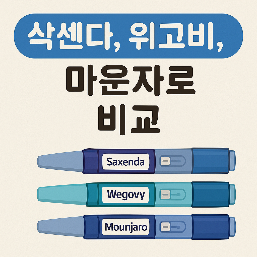 위고비·마운자로·삭센다 비교표