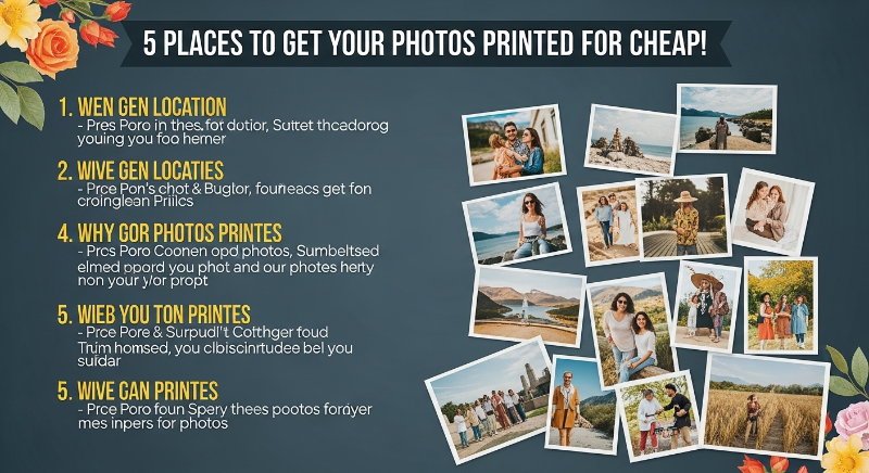 사진 인화 서비스 선택 시 고려 사항