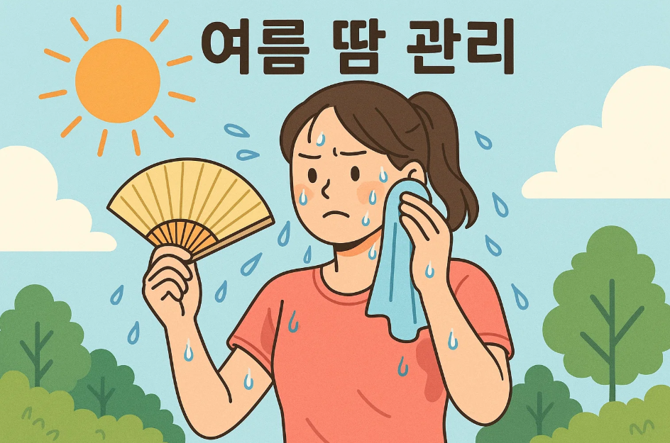 여름 땀 관리 사진