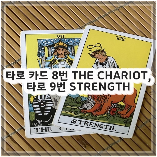 타로 카드 8번 THE CHARIOT, 타로 9번 STRENGTH