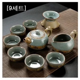 도자기 찻잔 선물 티포트 트레이 거름망 집에서 즐기는 다도 입문 세트_10