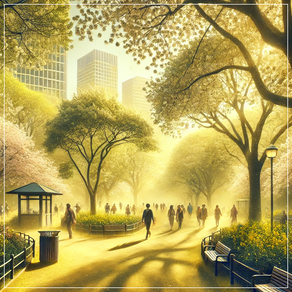 알러지를 유발하는 봄철 환경