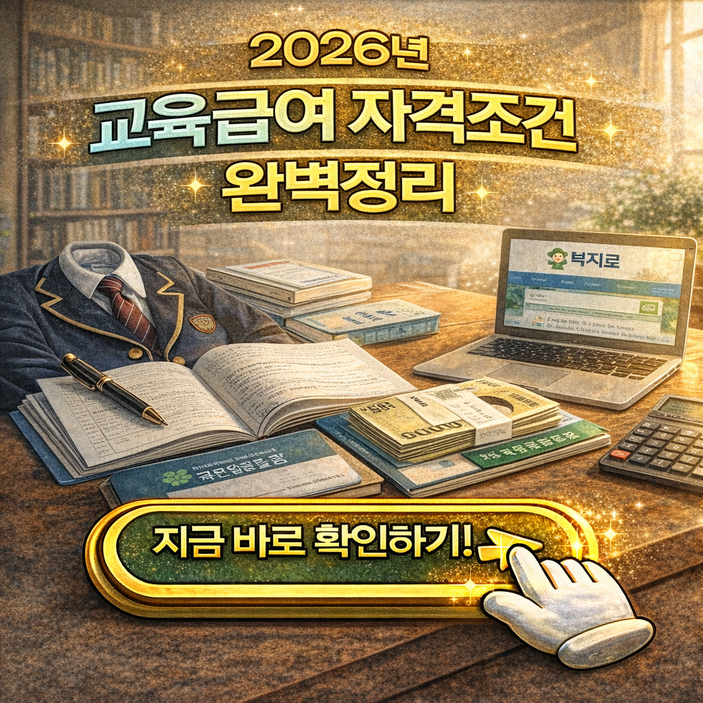 교육급여 받으려면 얼마까지 가능할까? 2026년 소득&middot;재산 기준 공개