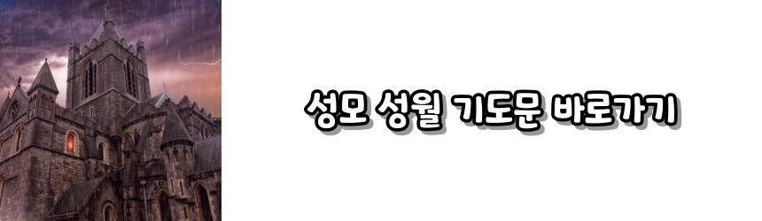 천주교 성월 기도문 모음