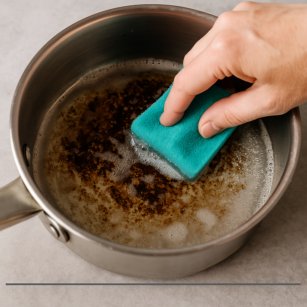 프라이팬 냄비 눌은 자국 제거법