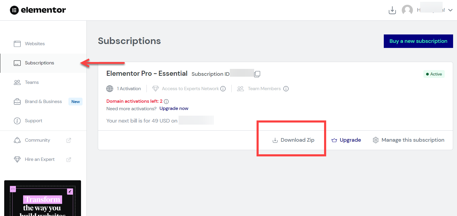 엘리멘터 프로 다운로드