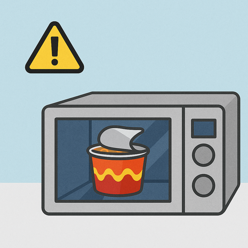 전자레인지 컵라면 돌리면 안 되는 이유