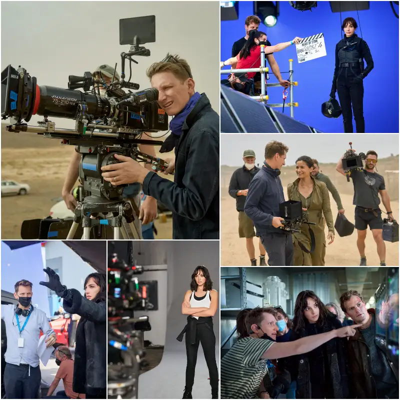 하트 오브 스톤 찰영을 하고 있는 톰 하퍼 감독과 배우들 촬영 자면 모음 사진