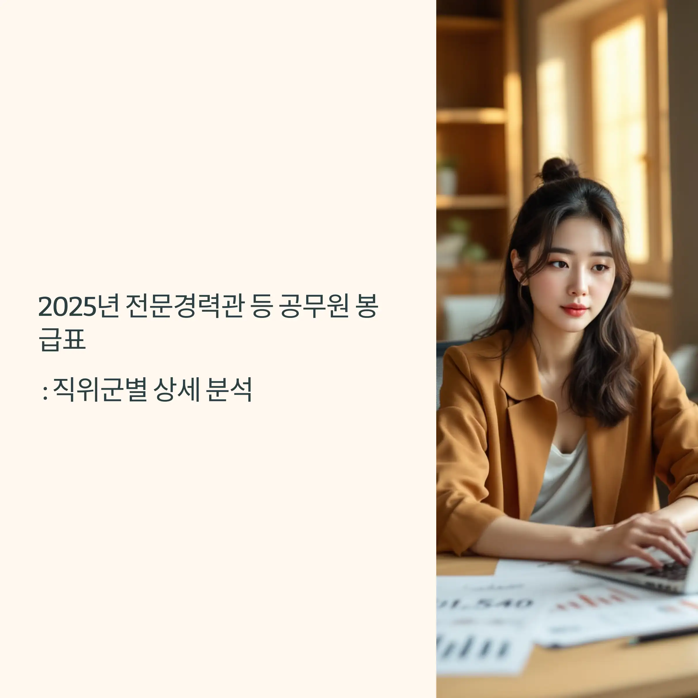 2025년 전문경력관 등 공무원 봉급표 수당