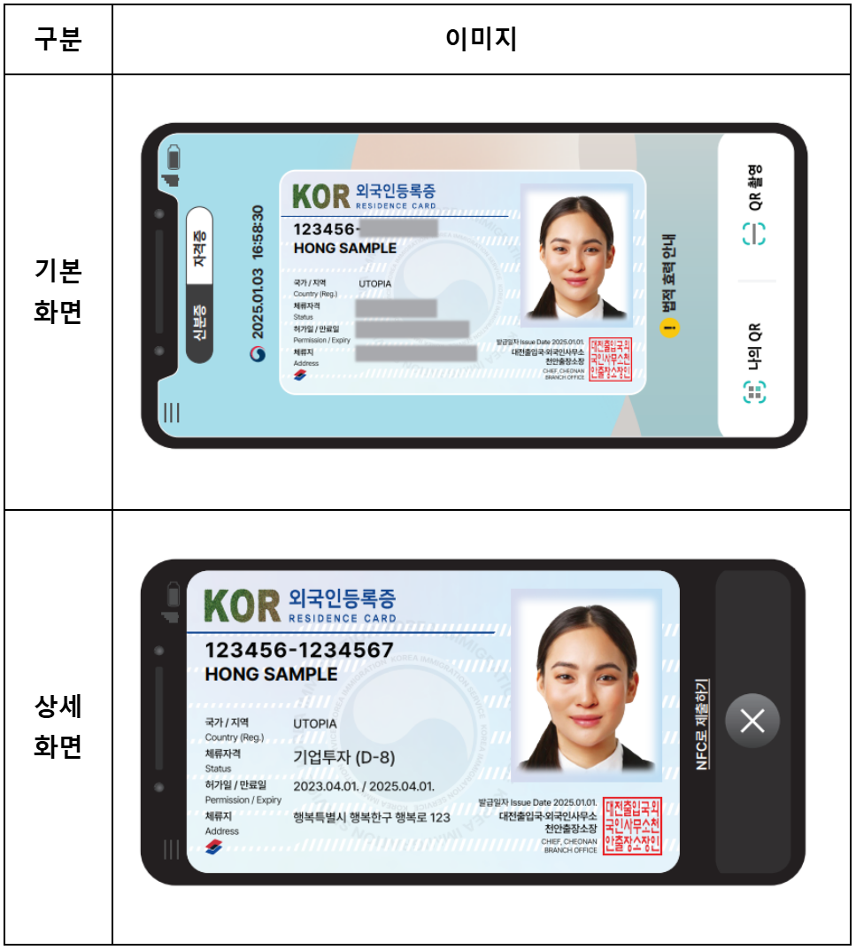 모바일외국인등록증 발급방법