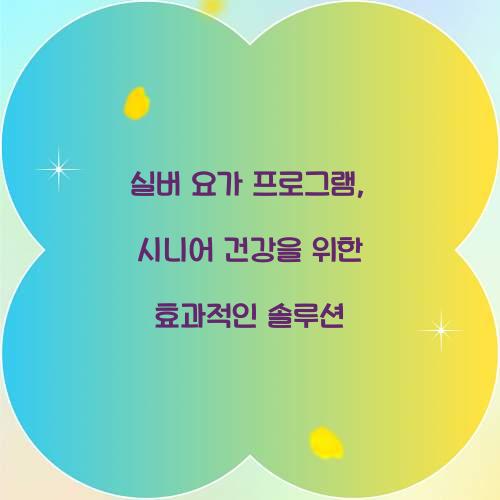 실버 요가 프로그램