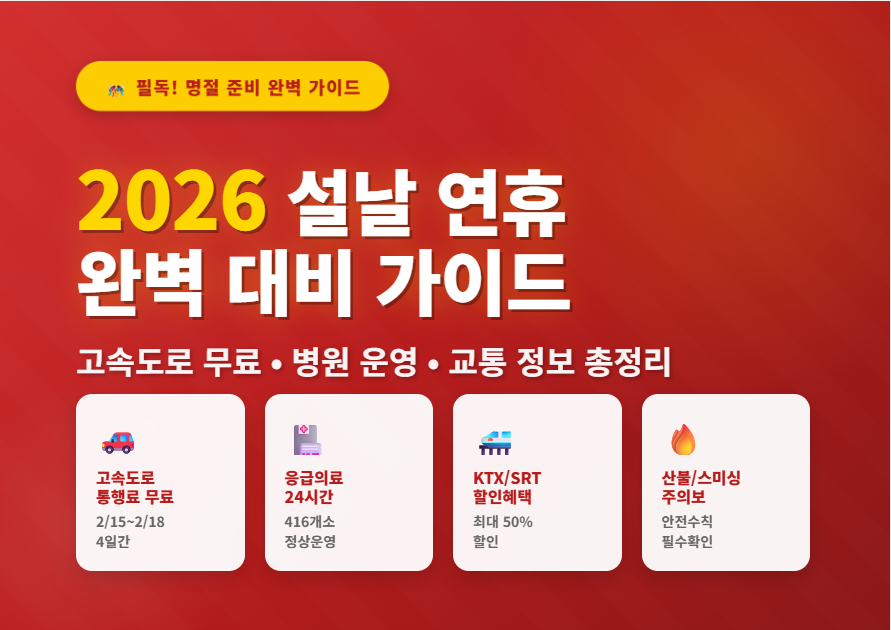 설 명절 대비 가이드 정리