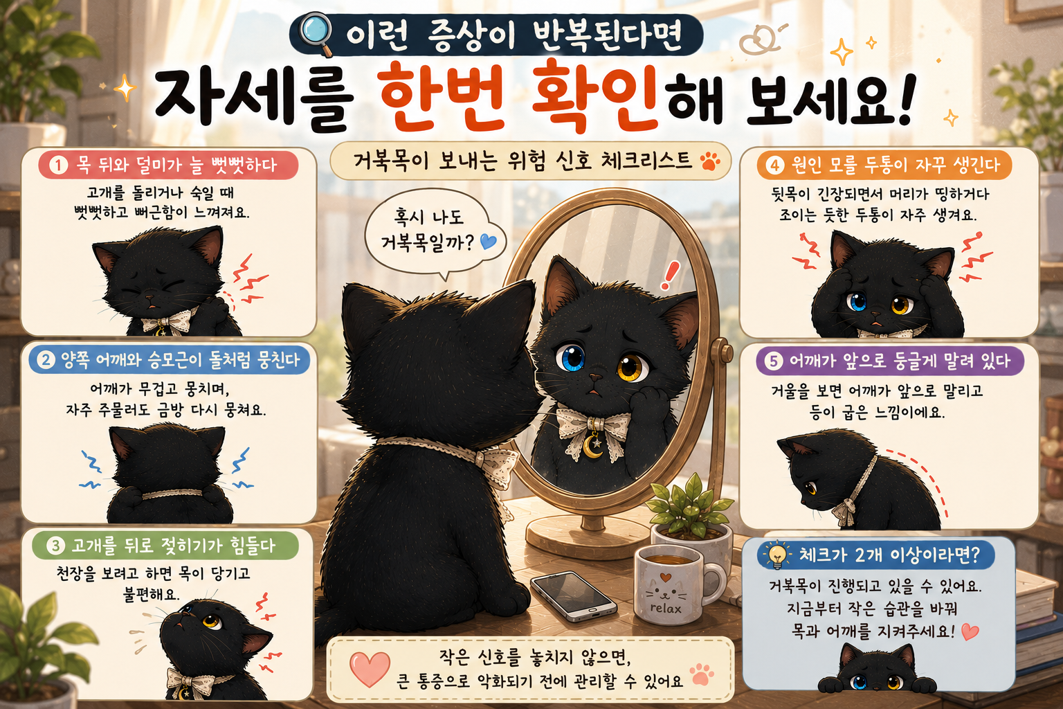 이런 증상이 반복된다면 자세를 한번 확인해 보세요