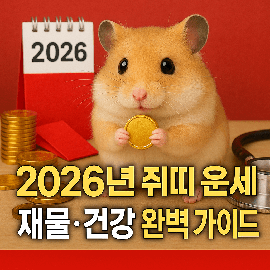 2026년 쥐띠 운세 재물부터 건강까지 완벽 가이드 썸네일