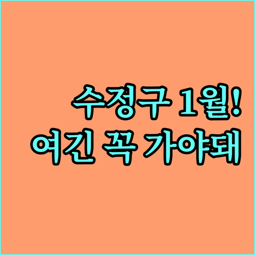 성남 수정구 1월 가볼만한곳 TOP5..