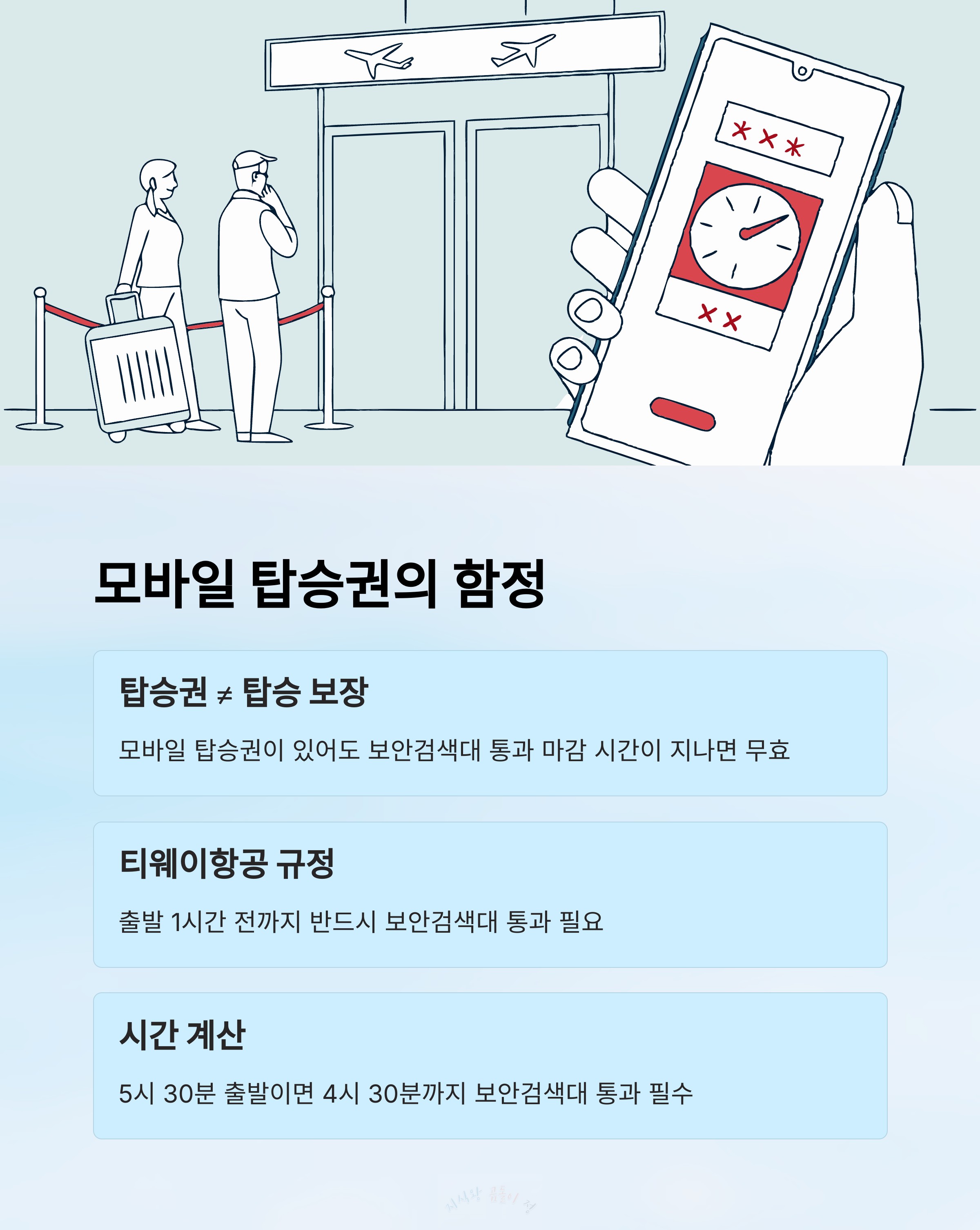 모바일 탑승권의 함정