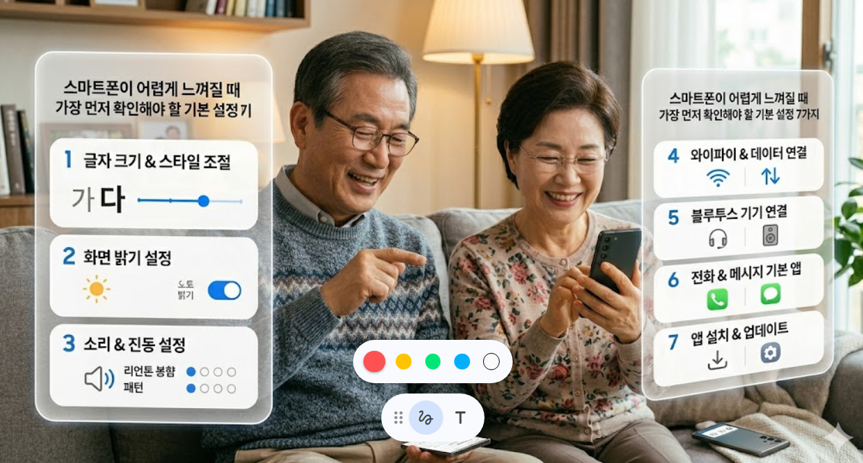 스마트폰이 어렵게 느껴질 때 가장 먼저 확인해야 할 기본 설정 7가지