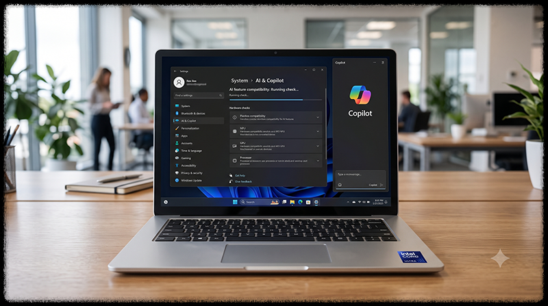 Windows 11 AI 기능 지원 여부를 확인하는 모습