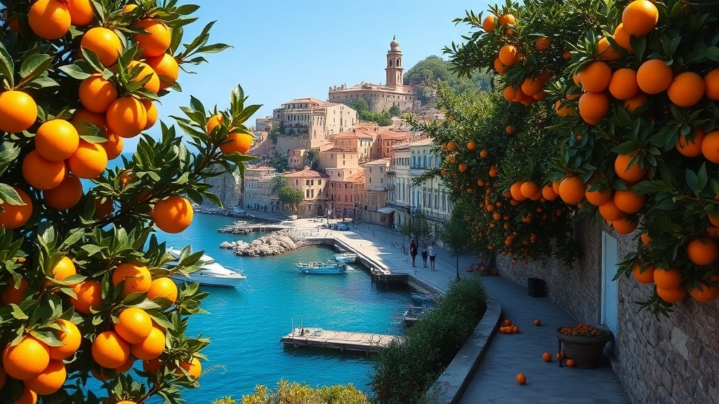 마스카니 '카발레리아 루스티카나' 간주곡에 대핸 해설과 감평
아름다운 시칠리아 섬의 오렌지향기가 바람에 날리는 계절의 이미지 (AI생성)