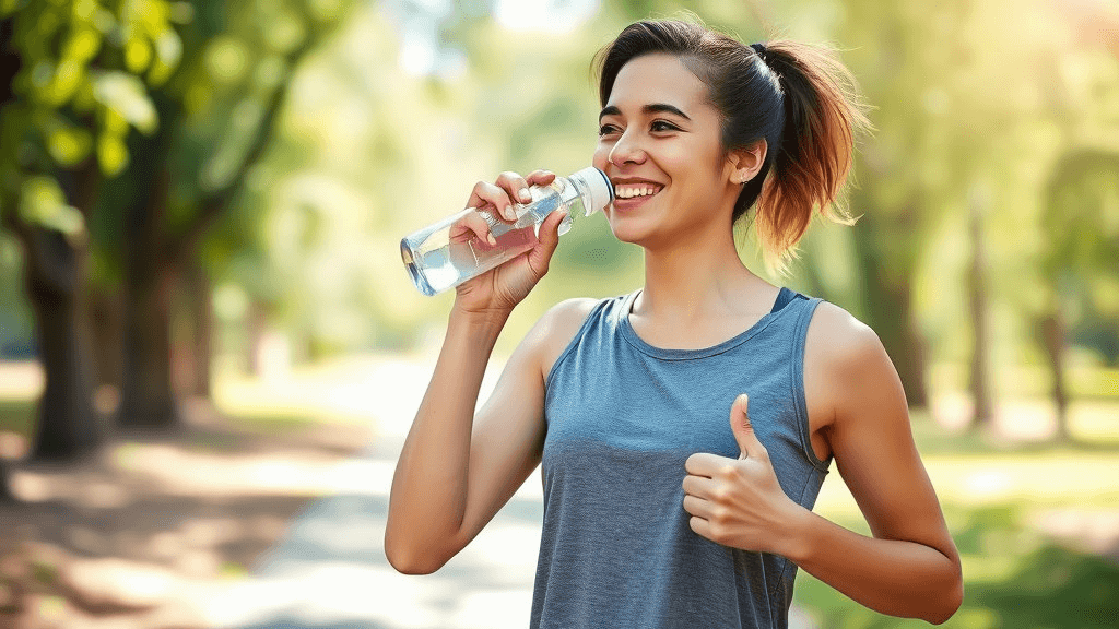 슬로우 조깅 후 상쾌한 모습