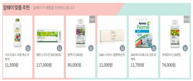 암웨이 쇼핑몰 제품 이용