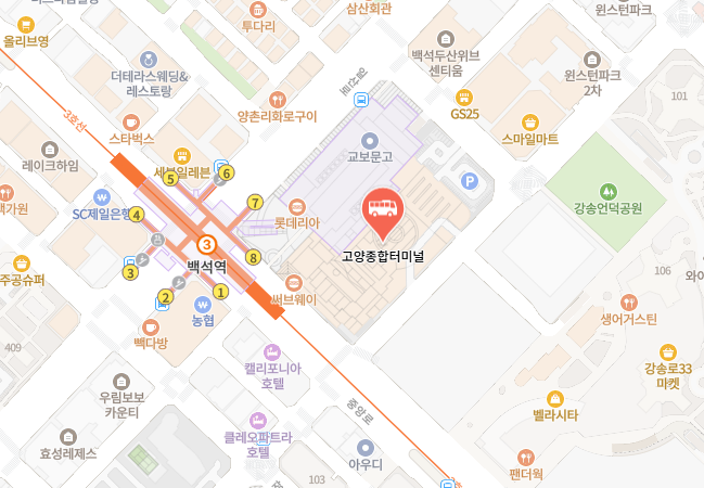 고양종합터미널 위치-지도