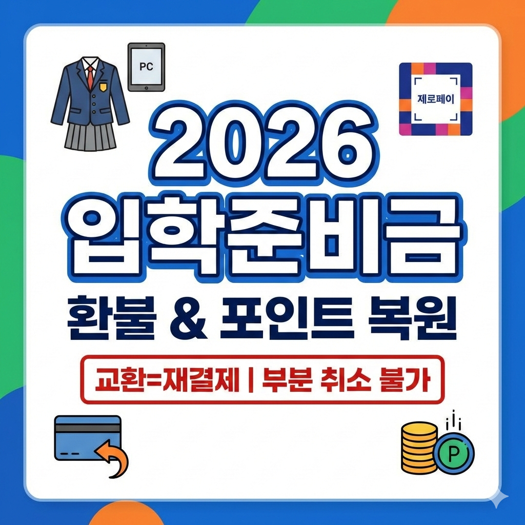 2026 입학준비금 환불 규정과 교환 시 포인트 복원 해결 가이드