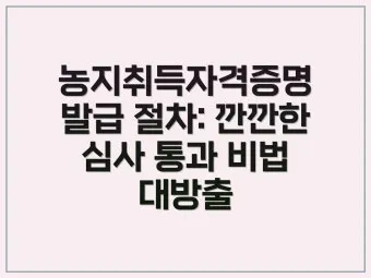 농지 취득 절차 자격증명 면적 제한 서류 신고 유의점_13