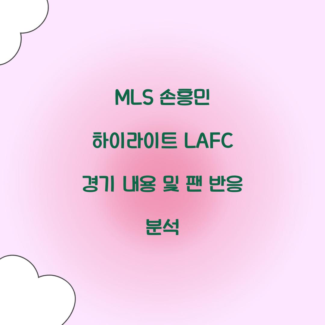 MLS 손흥민 하이라이트